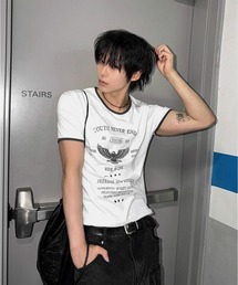 COSYHARU（コシハル）の「ヴィンテージイーグルクロップマッスルフィットTシャツ（Tシャツ/カットソー）」