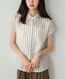 テールカット ストライプシャツ