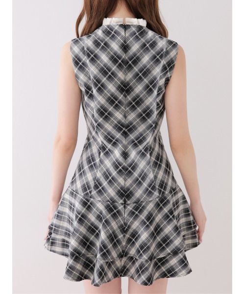 M me eme(エムミーエメ)の「Classic mood check mini onepiece(eme10855)(ワンピース・レディース・ブラック/ブラウン・FREE)」の14枚目の写真