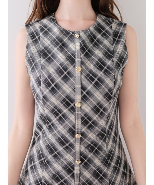 M me eme(エムミーエメ)の「Classic mood check mini onepiece(eme10855)(ワンピース・レディース・ブラック/ブラウン・FREE)」の18枚目の写真