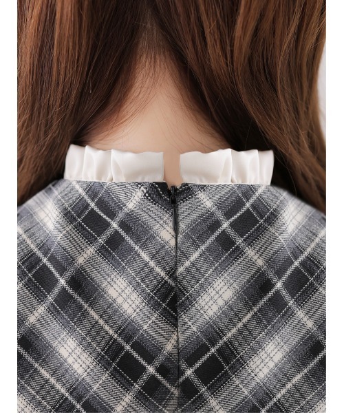 M me eme(エムミーエメ)の「Classic mood check mini onepiece(eme10855)(ワンピース・レディース・ブラック/ブラウン・FREE)」の20枚目の写真