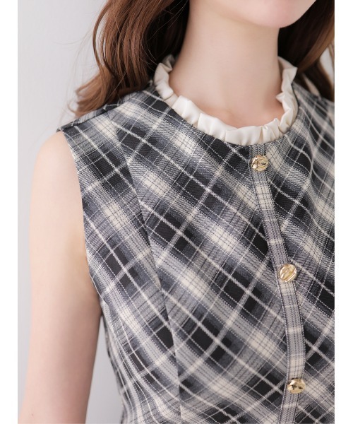 M me eme(エムミーエメ)の「Classic mood check mini onepiece(eme10855)(ワンピース・レディース・ブラック/ブラウン・FREE)」の19枚目の写真