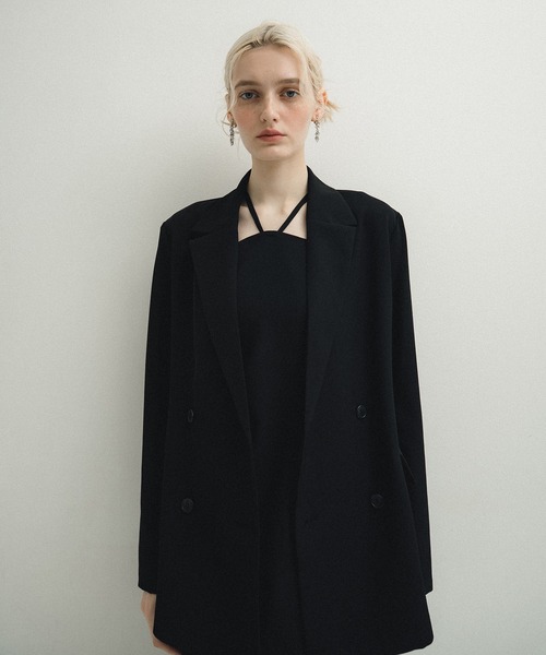 et.UNiVER(エトユニベール)の「Minimal drape set up(ドレス・レディース・ブルー/ブラウン/ブラック・MEDIUM/SMALL/LARGE)」の4枚目の写真