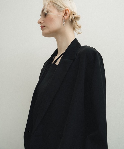 et.UNiVER(エトユニベール)の「Minimal drape set up(ドレス・レディース・ブルー/ブラウン/ブラック・MEDIUM/SMALL/LARGE)」の6枚目の写真