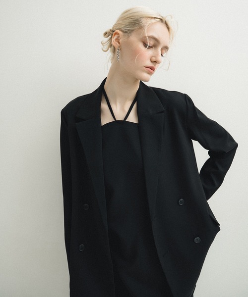 et.UNiVER(エトユニベール)の「Minimal drape set up(ドレス・レディース・ブルー/ブラウン/ブラック・MEDIUM/SMALL/LARGE)」の13枚目の写真