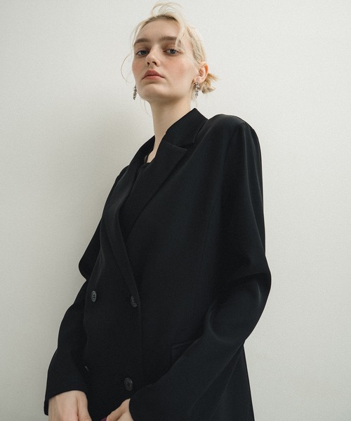 et.UNiVER(エトユニベール)の「Minimal drape set up(ドレス・レディース・ブルー/ブラウン/ブラック・MEDIUM/SMALL/LARGE)」の16枚目の写真