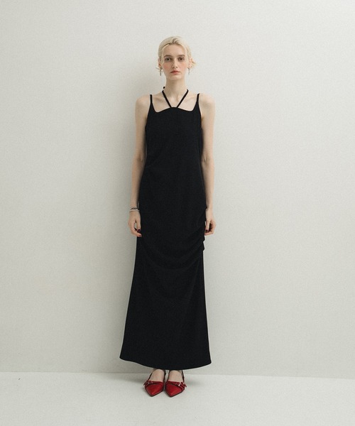 et.UNiVER(エトユニベール)の「Minimal drape set up(ドレス・レディース・ブルー/ブラウン/ブラック・MEDIUM/SMALL/LARGE)」の21枚目の写真