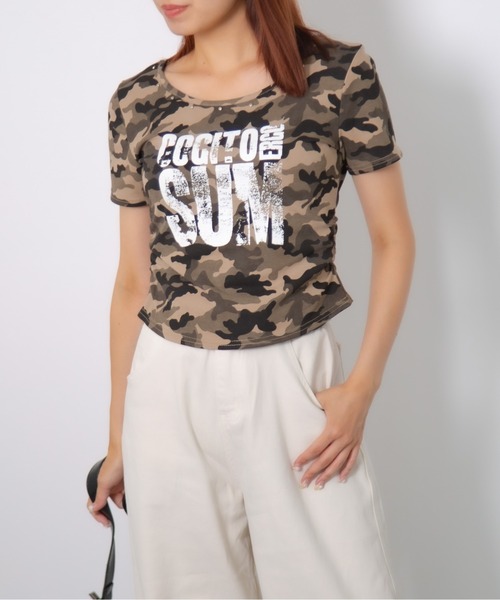 MEMECLE(メメクル)の「【 MEMECLE / メメクル 】スタッズデザインカモフラコンパクトTシャツ(Tシャツ/カットソー・レディース・B/A/C・FREE)」の10枚目の写真
