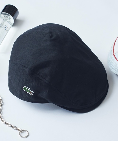 LACOSTE(ラコステ)の「【LACOSTE】COTTON LOGO HUNTING L1130(ハンチング/ベレー帽・メンズ・ブラック/ネイビー・FREE)」の2枚目の写真