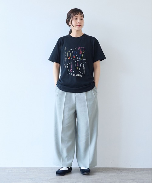 yuni(ユニ )の「CHORUS embroidery Tシャツ【web限定ブラック】(Tシャツ/カットソー・レディース・ブラック・FREE)」の5枚目の写真