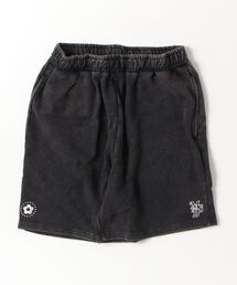 Edge embroidery pigment half pants