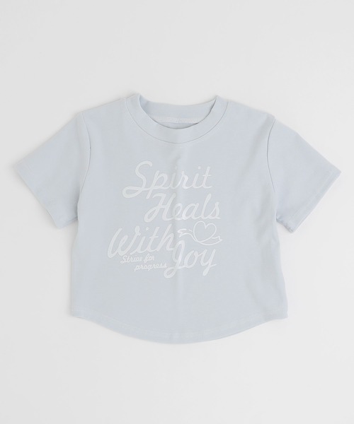 URBAN CHERRY(アーバンチェリー)の「フレンチロゴプリントクロップドTシャツ(Tシャツ/カットソー・キッズ・ホワイト/ブルー/ピンク・120cm/130cm/140cm/110cm)」の11枚目の写真