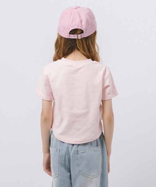 URBAN CHERRY(アーバンチェリー)の「フレンチロゴプリントクロップドTシャツ(Tシャツ/カットソー・キッズ・ホワイト/ブルー/ピンク・120cm/130cm/140cm/110cm)」の5枚目の写真