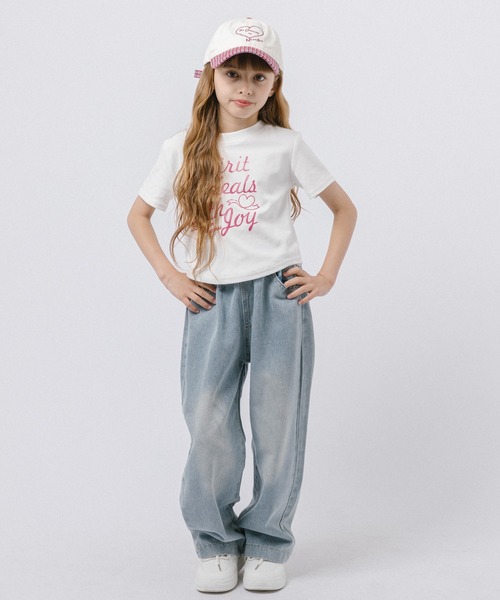 URBAN CHERRY(アーバンチェリー)の「フレンチロゴプリントクロップドTシャツ(Tシャツ/カットソー・キッズ・ホワイト/ブルー/ピンク・120cm/130cm/140cm/110cm)」の6枚目の写真
