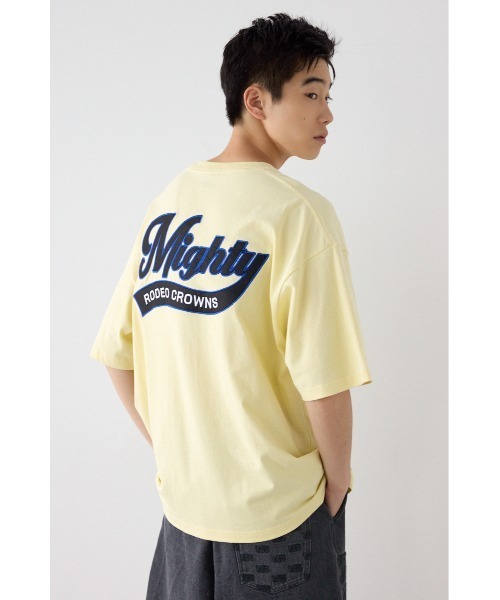 RODEO CROWNS WIDE BOWL(ロデオクラウンズワイドボウル)の「MIGHTY Tシャツ(Tシャツ/カットソー・メンズ・ブラック/ホワイト/イエロー・LARGE/MEDIUM)」の1枚目の写真