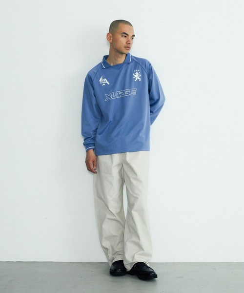 XLARGE（エクストララージ）の「LA SOCCER JERSEY（Tシャツ/カットソー・メンズ・ブラック/ライトブルー・L/M/S/XL）」の5枚目の写真