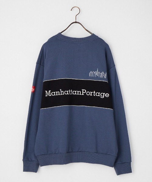 Manhattan Portage（マンハッタンポーテージ）の「【WEB先行予約】[MANHATTAN PORTAGE/マンハッタンポーテージ] 別注 バック切替デザイン クルーネックスウェット（スウェット・レディース・ブラック/ブルー/アイボリー・S/XL/L/M）」の3枚目の写真