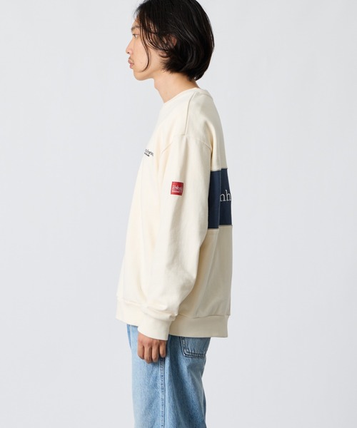 Manhattan Portage（マンハッタンポーテージ）の「【WEB先行予約】[MANHATTAN PORTAGE/マンハッタンポーテージ] 別注 バック切替デザイン クルーネックスウェット（スウェット・レディース・ブラック/ブルー/アイボリー・S/XL/L/M）」の20枚目の写真