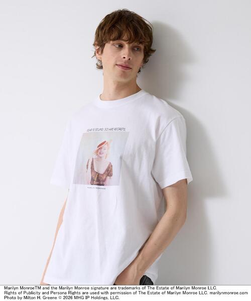 TAKEO KIKUCHI(タケオキクチ)の「【別注】マリリン・モンロー/フォトTシャツ(Tシャツ/カットソー・メンズ・ホワイト系1/ブラック/ホワイト/ブラック系・02/03/04/01)」の8枚目の写真