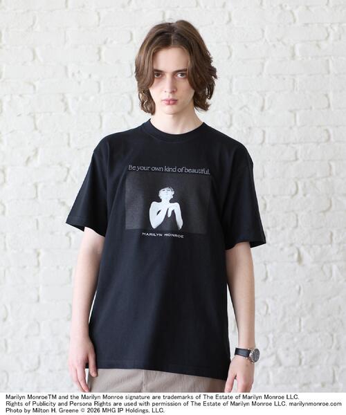 TAKEO KIKUCHI(タケオキクチ)の「【別注】マリリン・モンロー/フォトTシャツ(Tシャツ/カットソー・メンズ・ホワイト系1/ブラック/ホワイト/ブラック系・02/03/04/01)」の16枚目の写真
