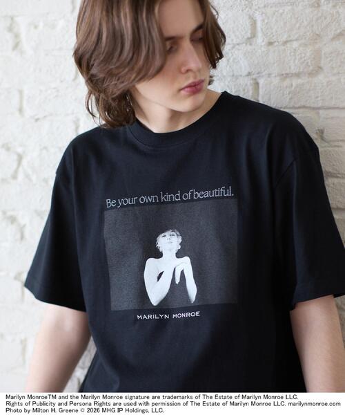 TAKEO KIKUCHI(タケオキクチ)の「【別注】マリリン・モンロー/フォトTシャツ(Tシャツ/カットソー・メンズ・ホワイト系1/ブラック/ホワイト/ブラック系・02/03/04/01)」の17枚目の写真