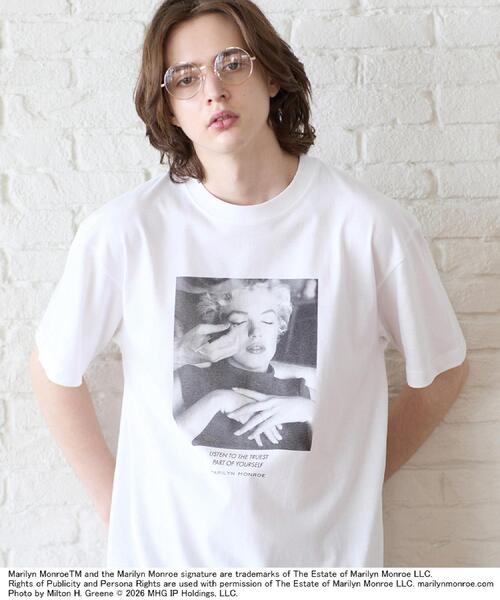 TAKEO KIKUCHI(タケオキクチ)の「【別注】マリリン・モンロー/フォトTシャツ(Tシャツ/カットソー・メンズ・ホワイト系1/ブラック/ホワイト/ブラック系・02/03/04/01)」の22枚目の写真