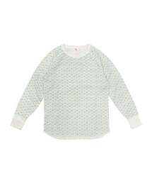 【JEMORGAN LONG JOHNS】 CVCワッフル 花柄ラグランパック入りロンT（JD073-59S）