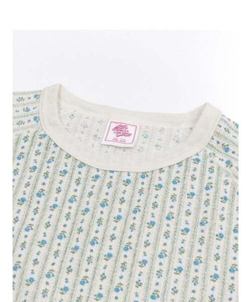 JEMORGAN(ジェーイーモーガン)の「【JEMORGAN LONG JOHNS】 CVCワッフル 花柄ラグランパック入りロンT(JD073-59S)(Tシャツ/カットソー・レディース・ホワイト系1/ホワイト系2・フリー)」の9枚目の写真