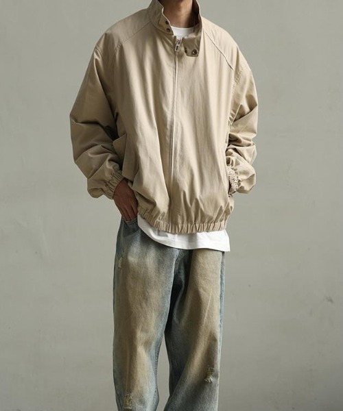 DOUBLE STEAL（ダブルスティール）の「DSスタンドカラージップブルゾン（ブルゾン・メンズ・ベージュ/ブラウン・X-LARGE/LARGE/MEDIUM）」の7枚目の写真