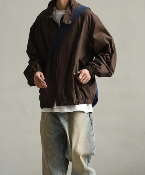 DOUBLE STEAL（ダブルスティール）の「DSスタンドカラージップブルゾン（ブルゾン・メンズ・ベージュ/ブラウン・X-LARGE/LARGE/MEDIUM）」の4枚目の写真