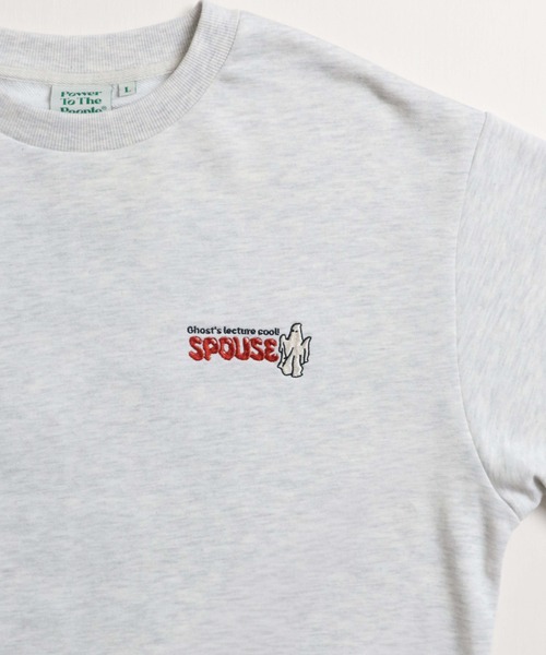 POWER TO THE PEOPLE(パワートゥーザピープル)の「オバケバンド刺繍スウェット(スウェット・メンズ・ダークグリーン/ネイビー/キナリ・MEDIUM/LARGE/X-LARGE)」の21枚目の写真