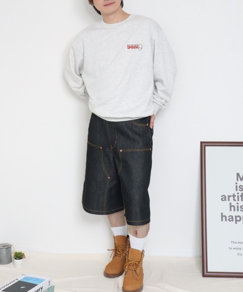 POWER TO THE PEOPLE(パワートゥーザピープル)の「オバケバンド刺繍スウェット(スウェット・メンズ・ダークグリーン/ネイビー/キナリ・MEDIUM/LARGE/X-LARGE)」の15枚目の写真