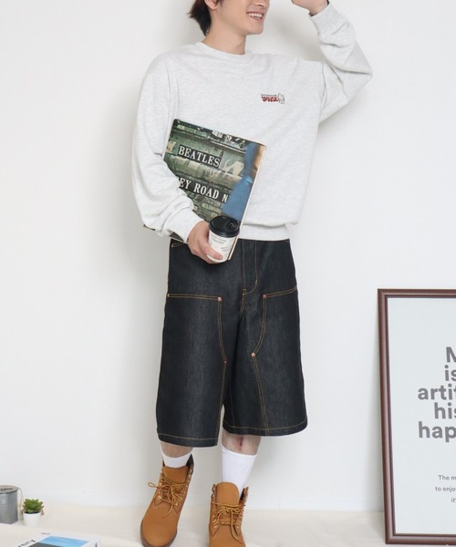POWER TO THE PEOPLE(パワートゥーザピープル)の「オバケバンド刺繍スウェット(スウェット・メンズ・ダークグリーン/ネイビー/キナリ・MEDIUM/LARGE/X-LARGE)」の13枚目の写真