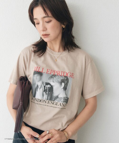 RIVE DROITE(リヴドロワ)の「【LIFE PC】 Focus Photo Tee(夏服/秋服)(Tシャツ/カットソー・レディース・ベージュ/ホワイト/ブラウン・FREE)」の3枚目の写真