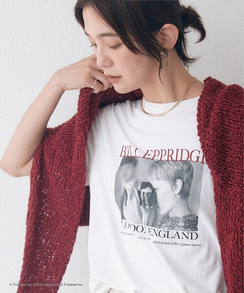 RIVE DROITE(リヴドロワ)の「【LIFE PC】 Focus Photo Tee(夏服/秋服)(Tシャツ/カットソー・レディース・ベージュ/ホワイト/ブラウン・FREE)」の2枚目の写真