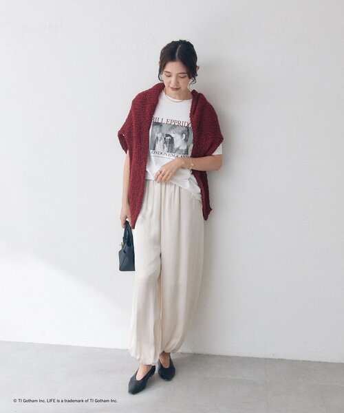 RIVE DROITE(リヴドロワ)の「【LIFE PC】 Focus Photo Tee(夏服/秋服)(Tシャツ/カットソー・レディース・ベージュ/ホワイト/ブラウン・FREE)」の5枚目の写真