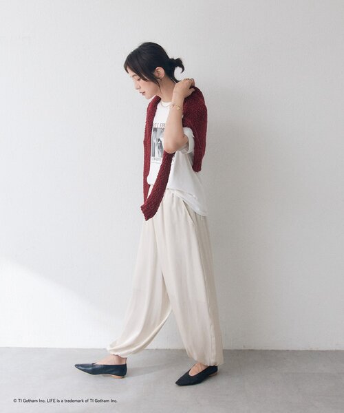 RIVE DROITE(リヴドロワ)の「【LIFE PC】 Focus Photo Tee(夏服/秋服)(Tシャツ/カットソー・レディース・ベージュ/ホワイト/ブラウン・FREE)」の6枚目の写真