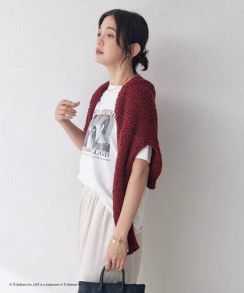 RIVE DROITE(リヴドロワ)の「【LIFE PC】 Focus Photo Tee(夏服/秋服)(Tシャツ/カットソー・レディース・ベージュ/ホワイト/ブラウン・FREE)」の9枚目の写真