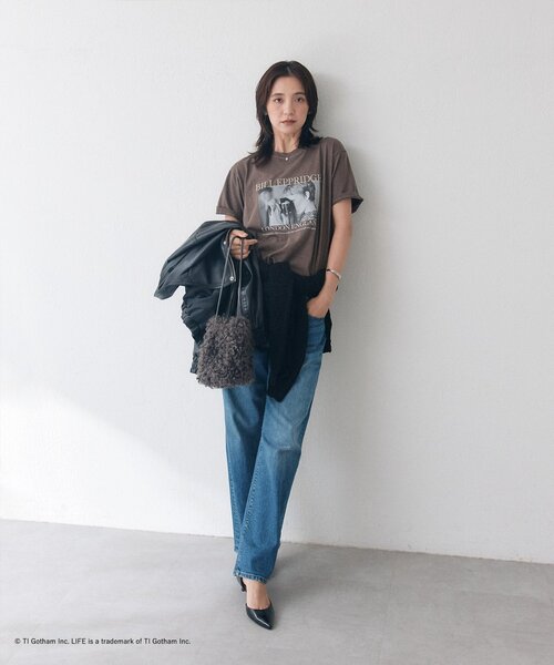 RIVE DROITE(リヴドロワ)の「【LIFE PC】 Focus Photo Tee(夏服/秋服)(Tシャツ/カットソー・レディース・ベージュ/ホワイト/ブラウン・FREE)」の13枚目の写真