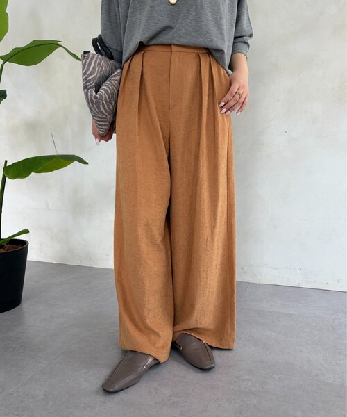 Jena espace merveilleux(ジェナ エスパスメルヴェイユ)の「ピーチスキンタックパンツ(その他パンツ・レディース・ライトグレー/ブラック/キャメル・FREE)」の22枚目の写真