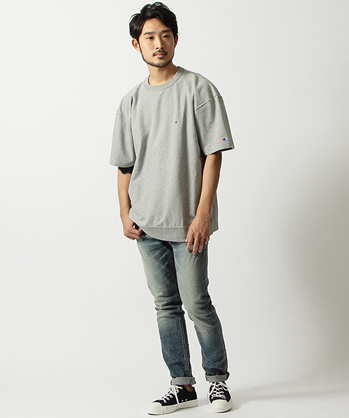 BEAMS(ビームス)の「◇【Begin5月号掲載】Champion×BEAMS / 別注 BIG TEE(Tシャツ/カットソー・メンズ・ホワイト/ブラック/グレー・LARGE/MEDIUM)」の4枚目の写真