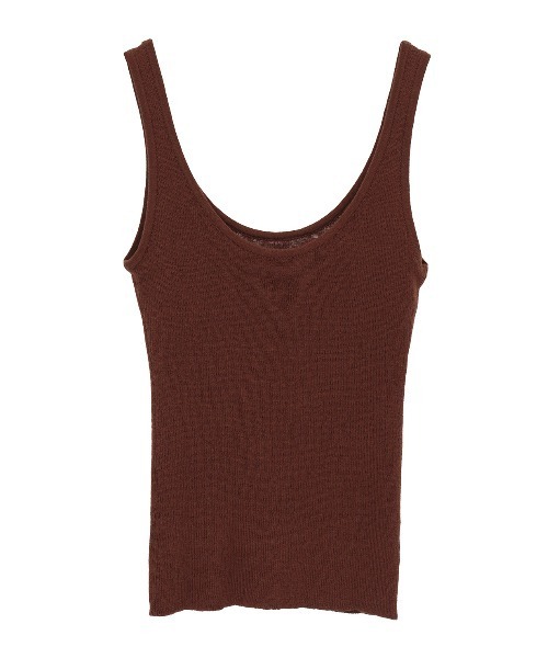 CLANE(クラネ)の「【CLANE/クラネ】BOTTOM CARDEGAN TANK SET/コットンウールカーディガンタンクトップセット(ニット/セーター・レディース・ブラウン/グレー/レッド・1)」の22枚目の写真
