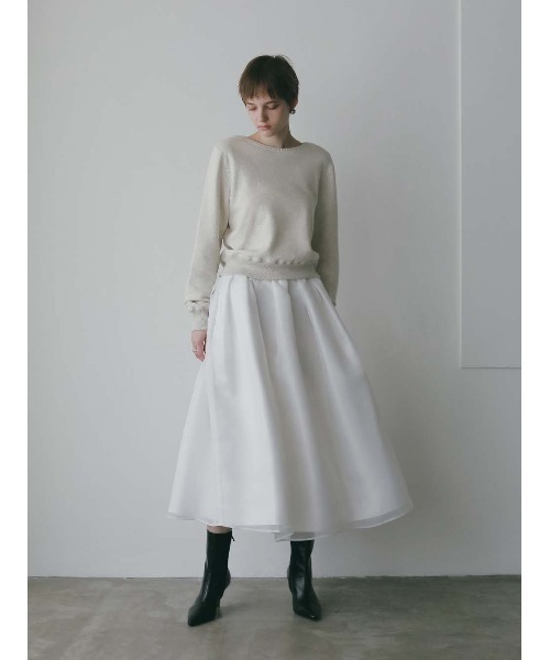 HER.(ハー)の「ソフトコンパクトスウェットプルオーバー(Tシャツ/カットソー・レディース・オフホワイト/グレー・FREE)」の4枚目の写真