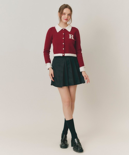 REDYAZEL(レディアゼル)の「シャギードッキングRポロニットトップス(カーディガン/ボレロ・レディース・レッド/ホワイト/ネイビー/グリーン・FREE)」の11枚目の写真