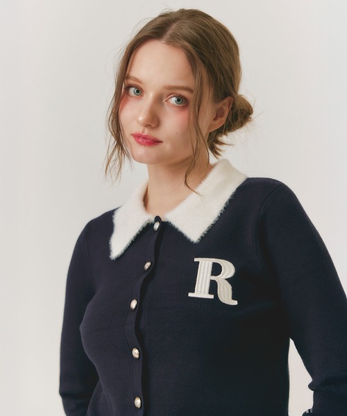REDYAZEL(レディアゼル)の「シャギードッキングRポロニットトップス(カーディガン/ボレロ・レディース・レッド/ホワイト/ネイビー/グリーン・FREE)」の19枚目の写真