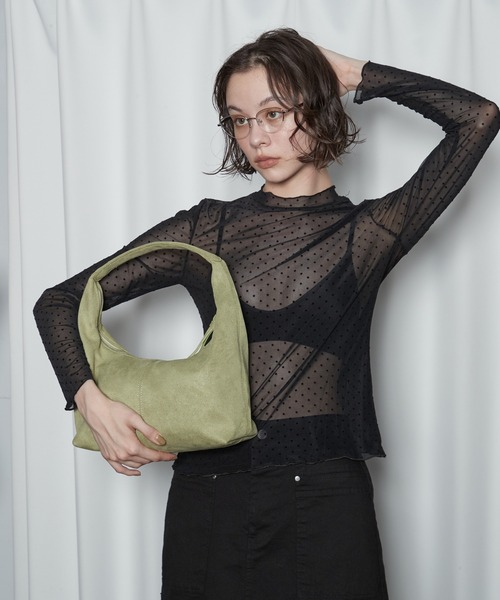 OFROOM(オフルーム)の「【2026秋冬新作】Dot Sheer Top|ドットシアートップス(Tシャツ/カットソー・レディース・ブラック/ブラウン/アイボリー・FREE)」の17枚目の写真