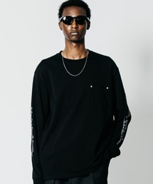 EMBROIDERY LONG POCKET T SHIRT