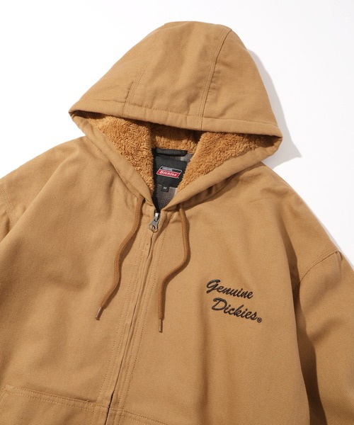 Dickies(ディッキーズ)の「【GENUINE DICKIES/ジェニュインディッキーズ】キャンバス&デニム フードボア ワークジップジャケット(ミリタリージャケット・メンズ・キャメル/インディゴブルー/ブラック/カーキ・M/XL/L)」の10枚目の写真