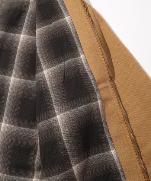 Dickies(ディッキーズ)の「【GENUINE DICKIES/ジェニュインディッキーズ】キャンバス&デニム フードボア ワークジップジャケット(ミリタリージャケット・メンズ・キャメル/インディゴブルー/ブラック/カーキ・M/XL/L)」の17枚目の写真