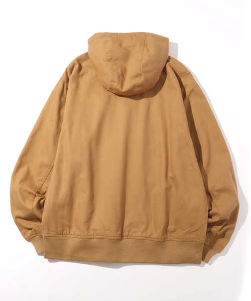 Dickies(ディッキーズ)の「【GENUINE DICKIES/ジェニュインディッキーズ】キャンバス&デニム フードボア ワークジップジャケット(ミリタリージャケット・メンズ・キャメル/インディゴブルー/ブラック/カーキ・M/XL/L)」の7枚目の写真